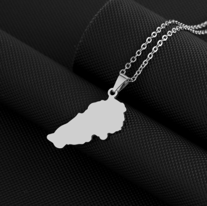 Lebanon Solid Map Necklace