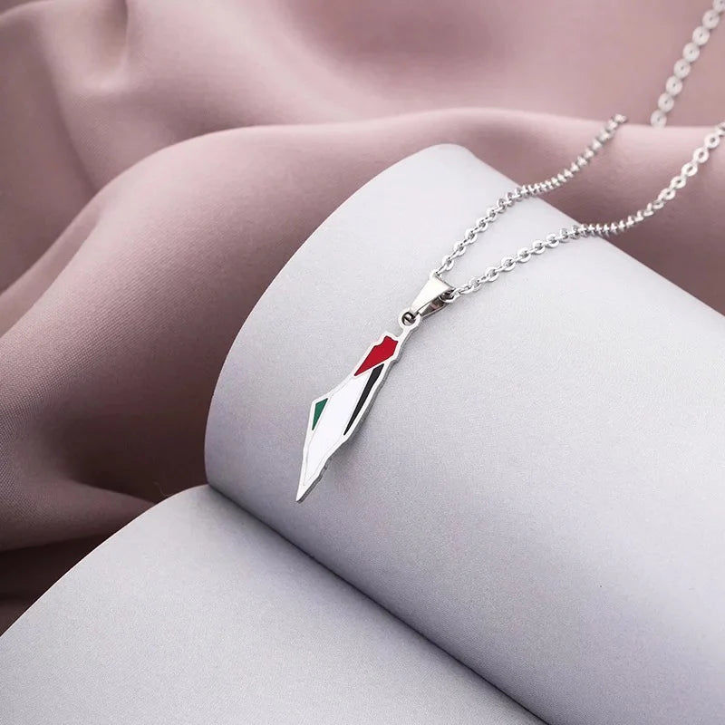 Palestine Flag Necklace