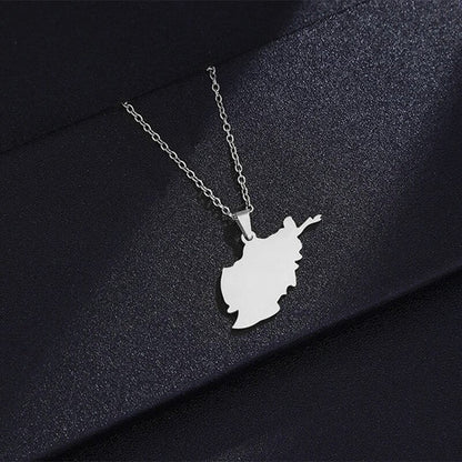 Afghanistan Solid Map Necklace