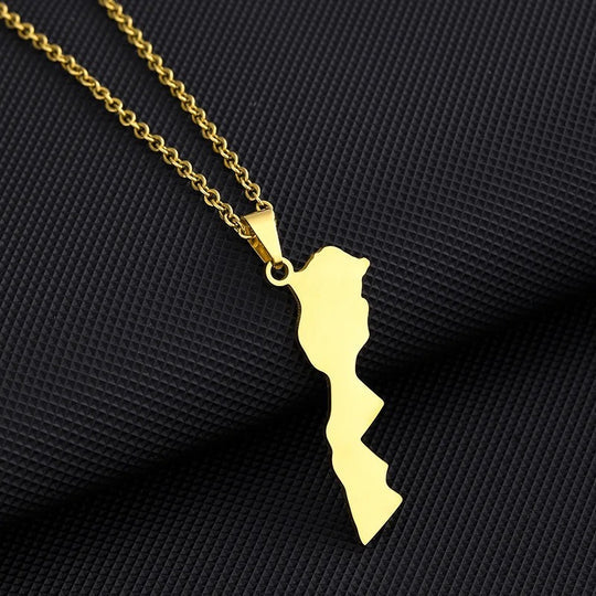 Morocco Solid Map Necklace