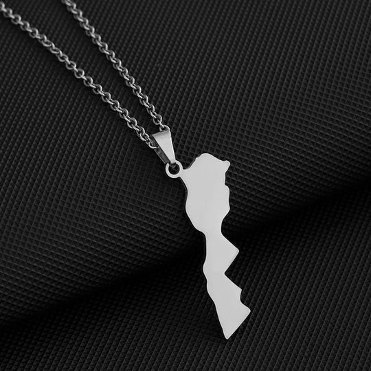 Morocco Solid Map Necklace